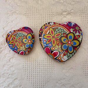 Brighton Tins (2) - 1Large; 1small - Flowers